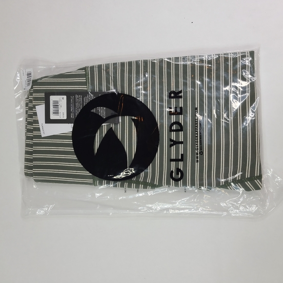 GLYDER Green Striped Sultry Leggings - M - Picture 3 of 5